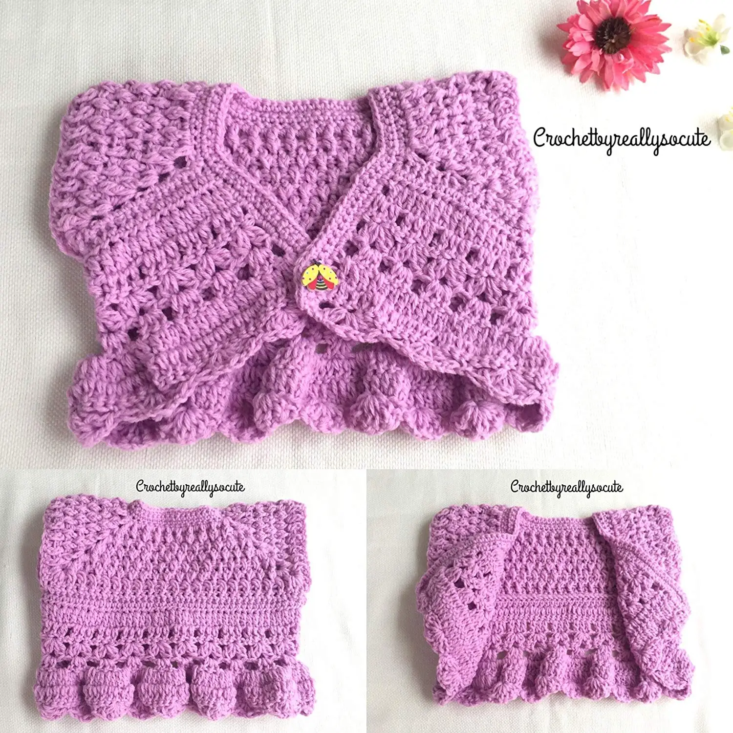 crochet bolero jacket for baby girl