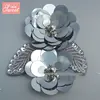 factory outlet flower pattern sequin and beaded decals for shoes clothing