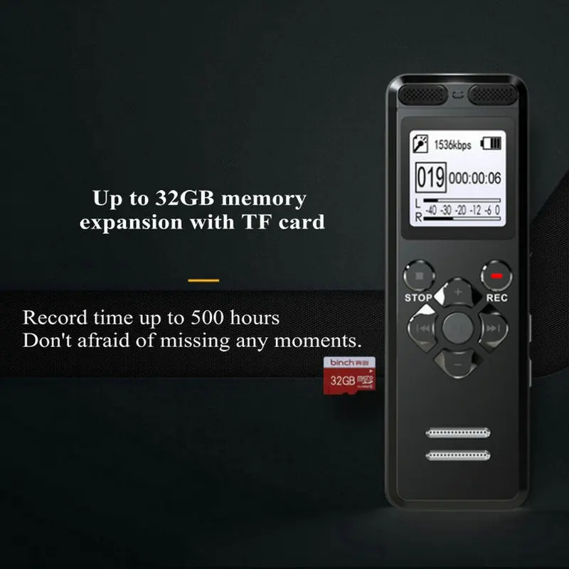 V36 High Sensitive Long Time Law Enforcement Timer Recording Music Mp3