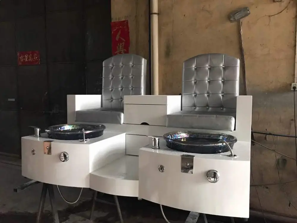 Double Pedicure Chairs Luxury Nail Salon Equipment Wholesale Pedicure