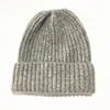 High quality custom winter warm 50%wool and acrylic beanie hat wool felt folded beanie rib stripped winter hats