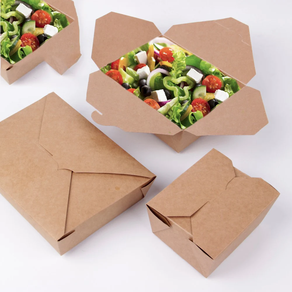 Fast Food Packaging Container Waterproof Folding Disposable Lunch Paper ...