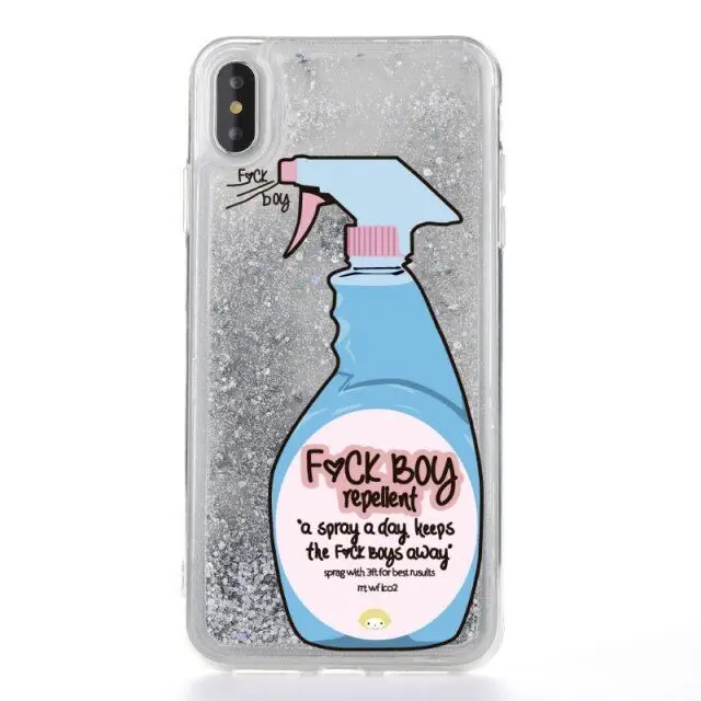 Funny Detergent UV Printed Silicone Liquid Shiny Sparkle Cell Phone Case For iPhone 11 X XS MAX