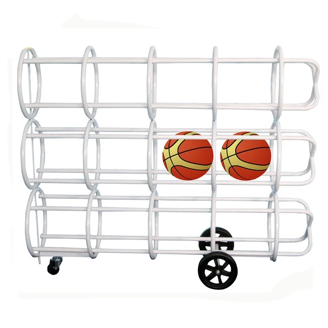 3 Tier Ball Cart Steel Basketball Rack With Wheels Buy Ball Cart