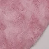 100% Polyester 3mm Pile Rose Circle Soft Plush Velboa Flower Pattern Plush Fabric for Baby Cloth/Toy/Blanket