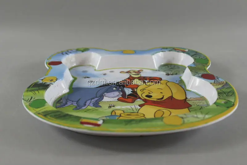 melamine bear shape plate for kids