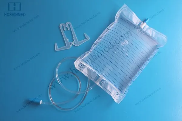 Medical supply disposable urine bag connector, urine drainage bag