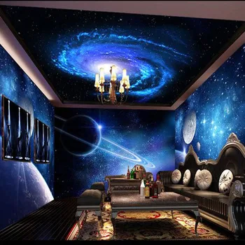 Used For Commercial Center Or Home Navy Blue Wallpaper Sky Ceiling Wall Mural Magnetic 3d Not Expensive Star Murals Customize View Navy Blue