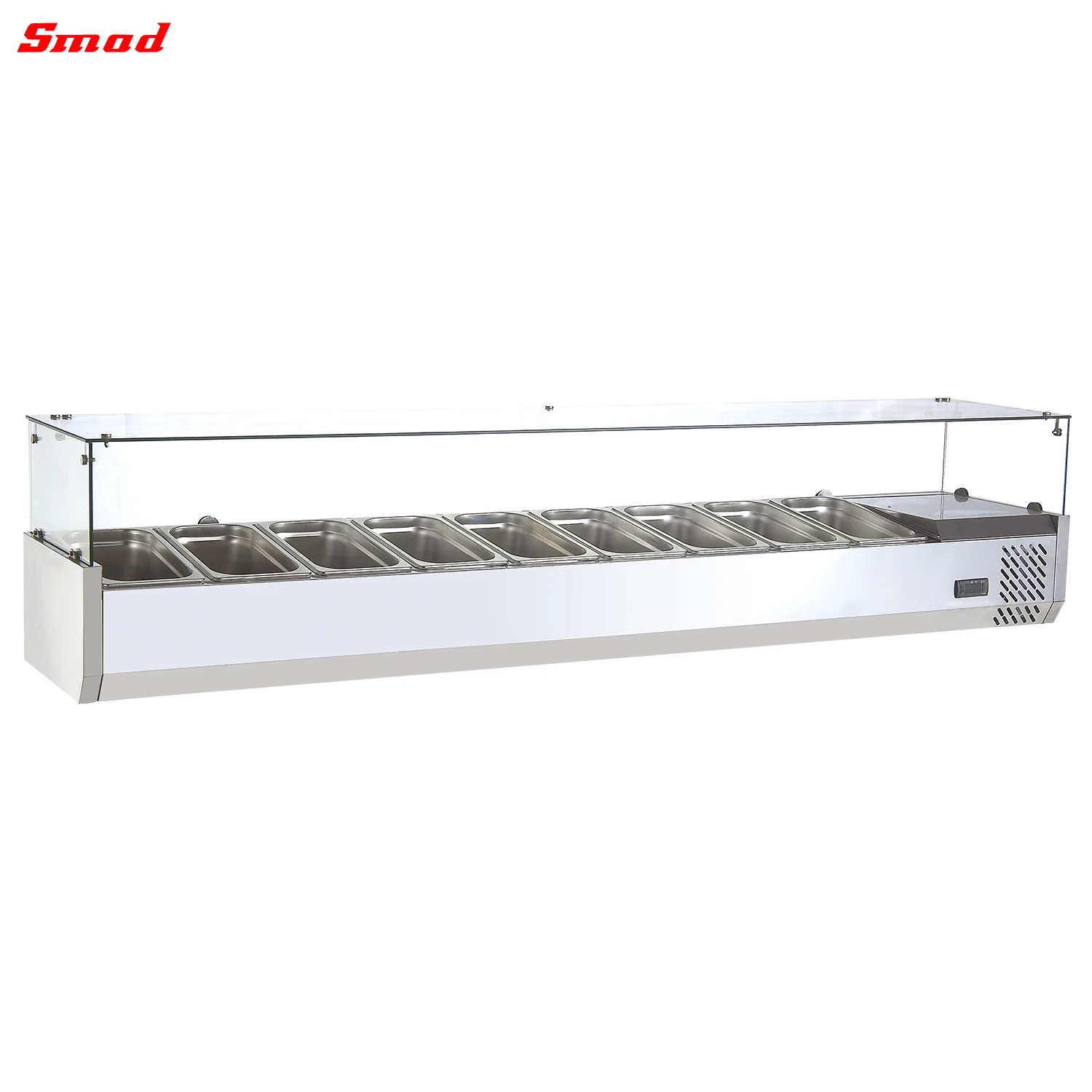 Smad High Quality Salad Display Refrigerant Cooler Showcase