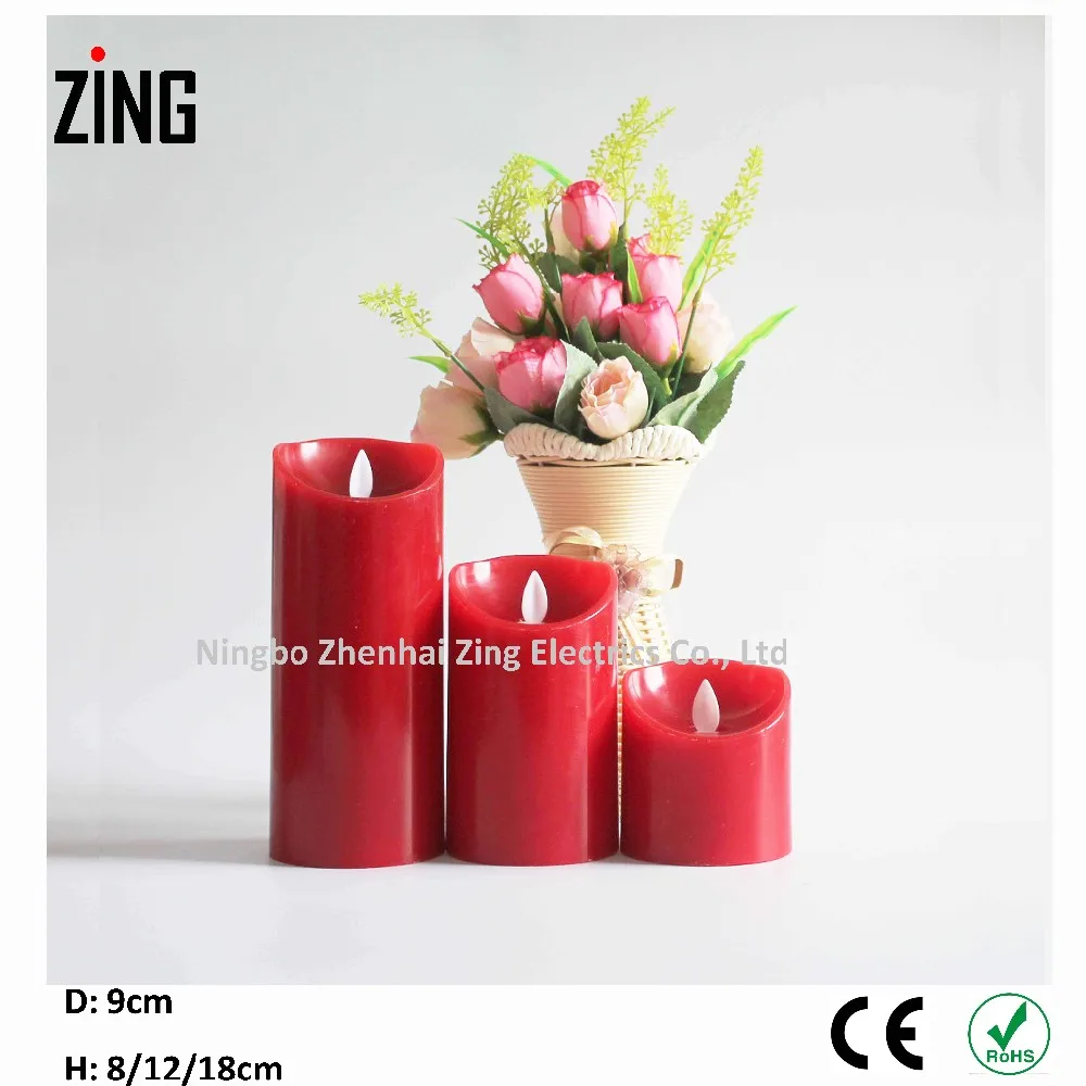 Battery Operated Candles Flameless Led Candles With Moving Wick Pillar