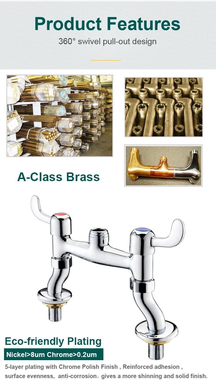 Best Commercial Dual Handle Deck Mount Kitchen Sink Mixer Taps