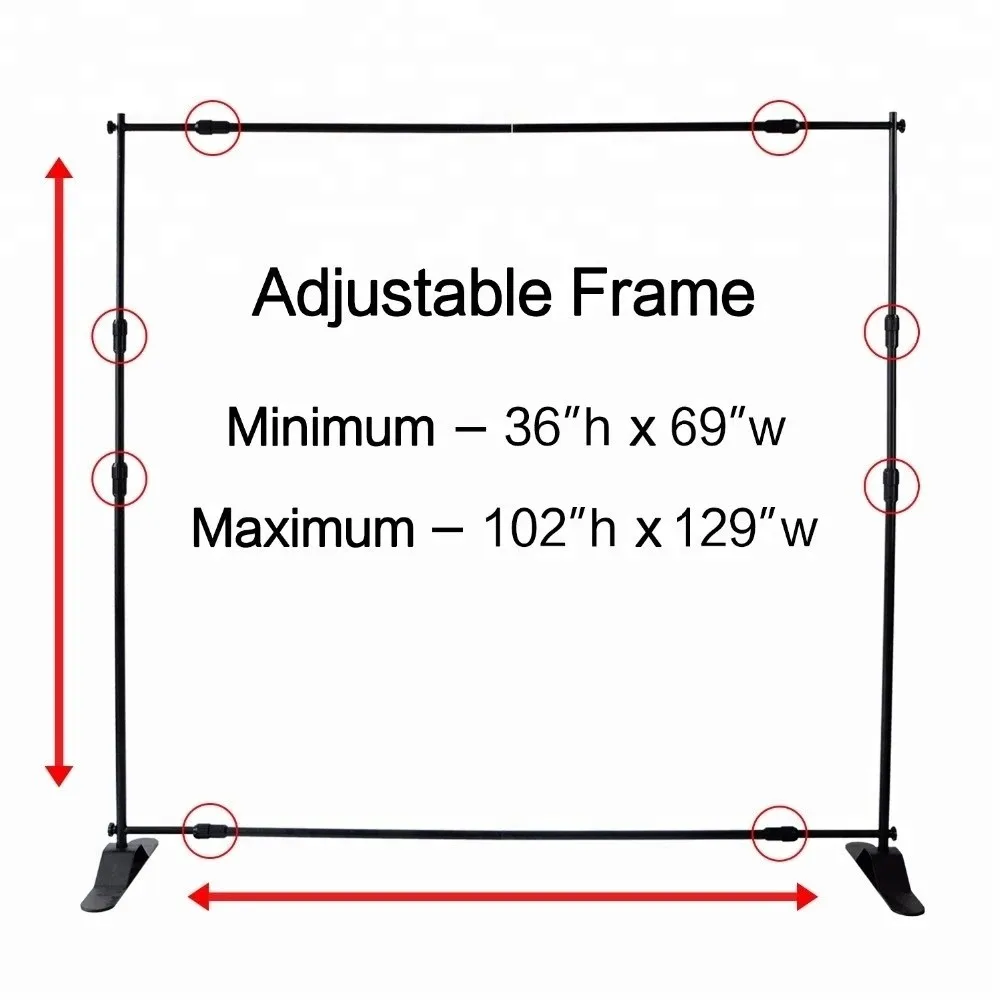 Adjustable Size Portable Aluminium Photography Backdrop Frame Backdrop ...