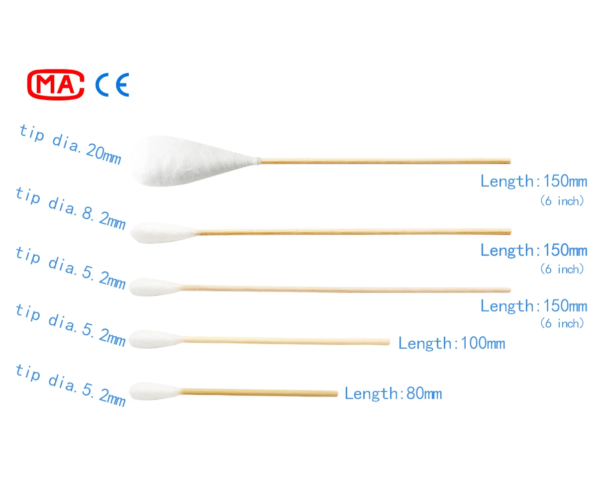 Medical Q Tips Bamboo Wood Long 6 Inch Cotton Buds, Buy Cotton