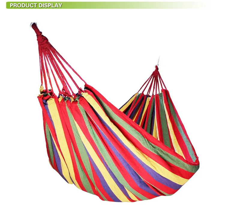 Outdoor Garden Cotton Canvas Hammock Portable Camping Hanging Swing Bed