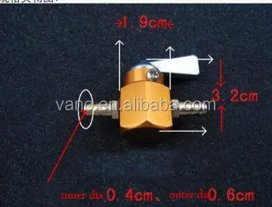 High Performance metal Connector 6mm Motorcycle Fuel Cock Petcock