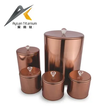 tea coffee sugar canisters rose gold