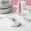 European retro style glass wind lamp pumpkin candlestick