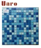Cheap price basic glass blue mix mosaic glass tile