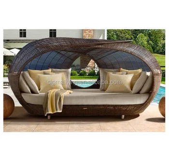 Sigma Swimming Pool Furniture Wicker Bird Nest Round Rattan Outdoor Bed ...
