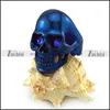 Famous Avatar Movie Blue Race Jewelry Skull Ring with Double Blue Sapphire Eyes