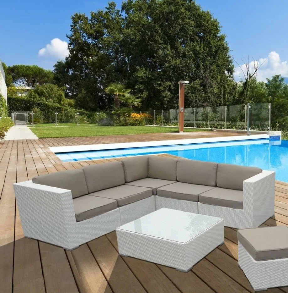 Descuento Barato Moderno Todo El Tiempo Blanco Mimbre De Ratán De