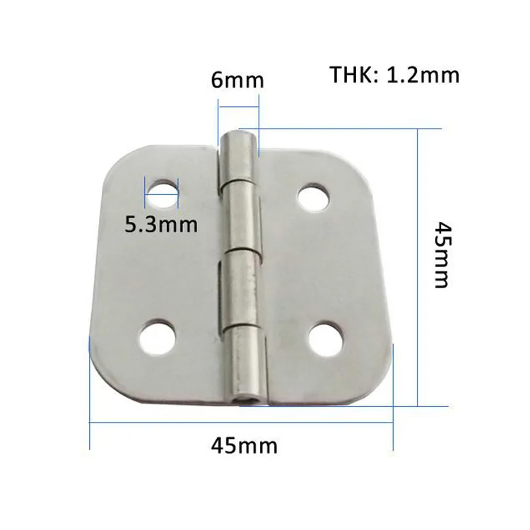 Italy Top Sale 45mm Stainless Steel 90 Degree Inside Stop Door Hinge