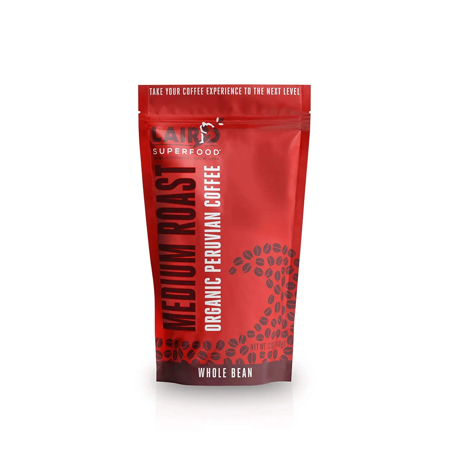 Laird Superfood Organic Whole Bean Coffee | Medium Roast | Certified Fair Trade | Hand-Picked | Slow Roasted Beans - 12 oz Bag