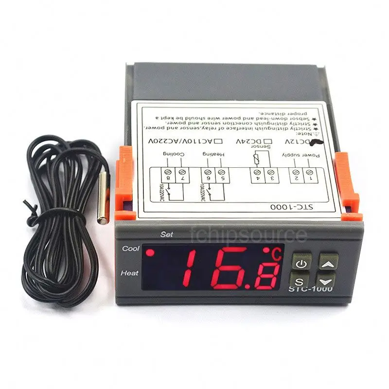 Цифровой AC 110-220 В 10A термостат STC-1000 два реле выход STC 1000 контроллер температуры для инкубатора