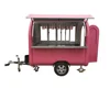 CP-C230165230 pink mobile ice cream dipping cart BBQ hot dog cart coffee FOOD VAN With awning