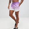 OEM fashion men's beach shorts printed color changing swim trunks