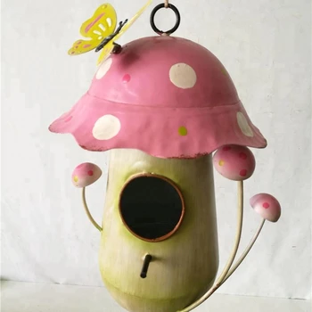 Handmade Decorative Painting Hanging Metal Bird House Handmade Decorative Painting Hanging Metal Bird House