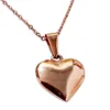 Hot custom stainless steel female jewelry ladies accessories rose gold heart necklace for gift