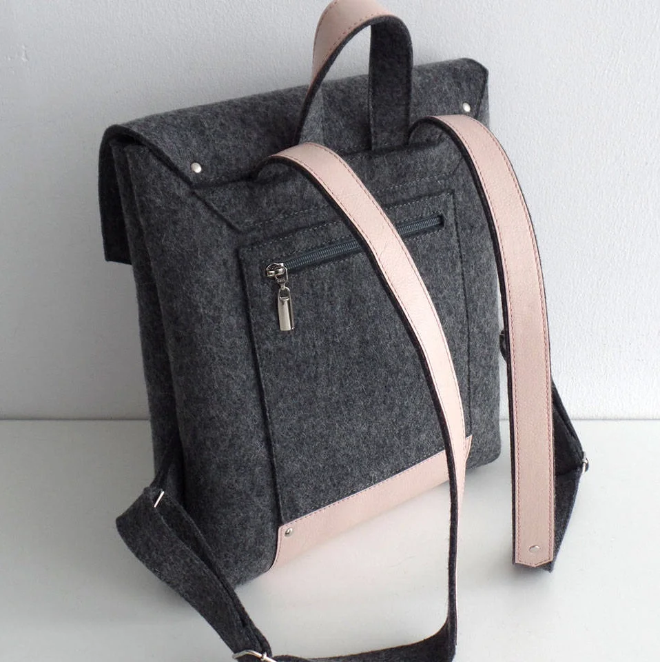 旅行时尚软背防盗防臭高质量防毛毡背包