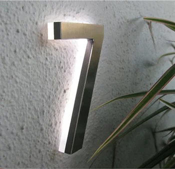 laser cut stainless steel signs letter led numbers house larger