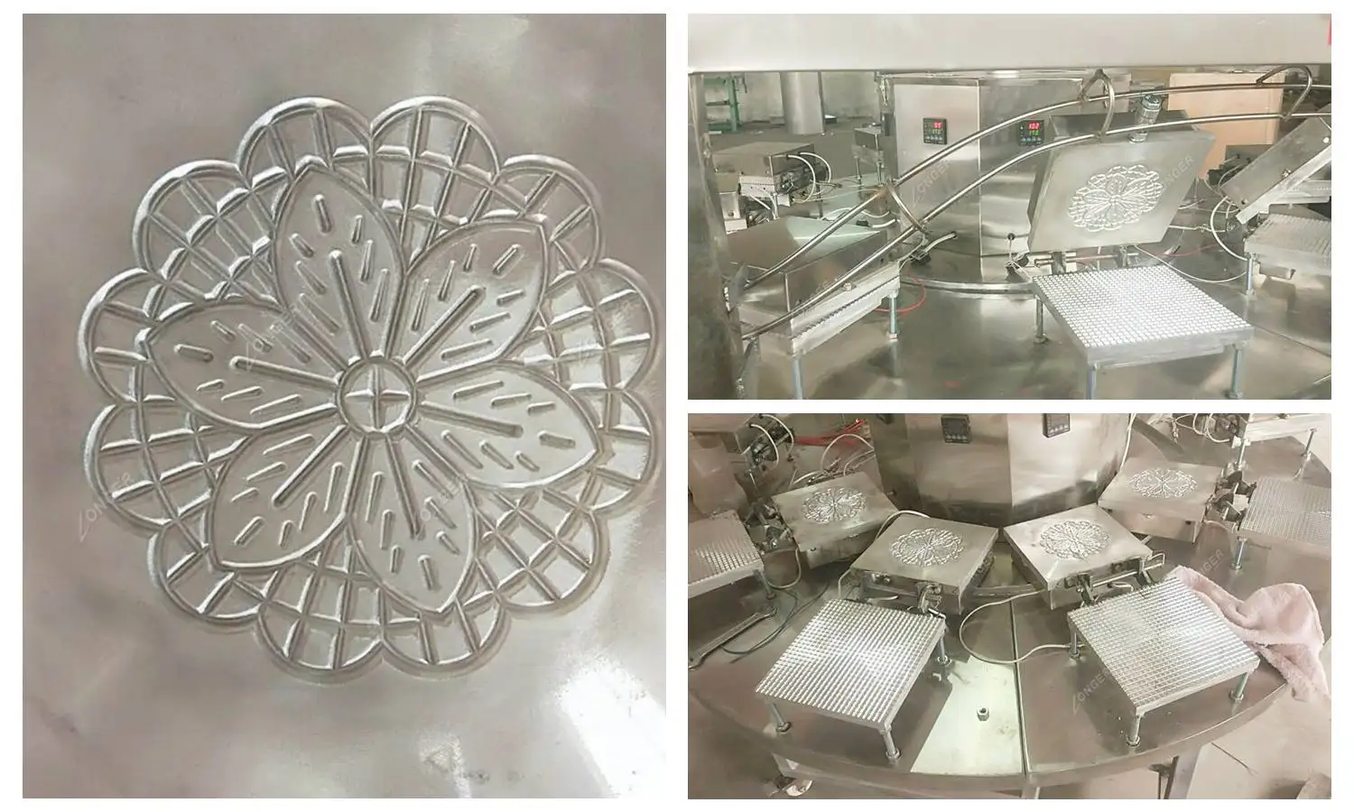 Commercial Used Pizzelle Machine Rolled Sugar Ice Cream Cone Moulding Machine