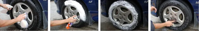 650MLタイヤのポーランド語、タイヤの泡の洗剤、タイヤの輝やきのスプレー