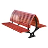 durable plastic wood double line bench seat double side bench