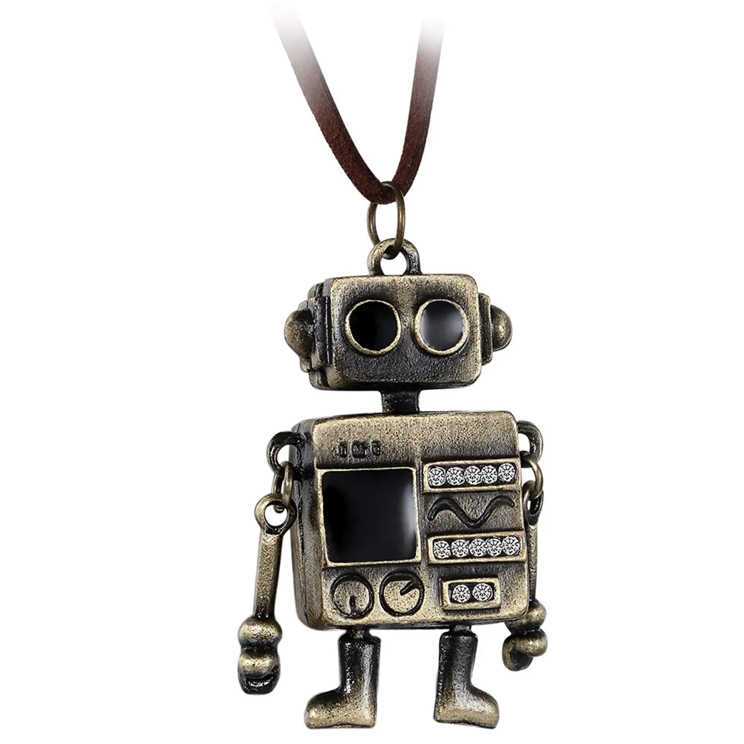 Gotoole Men Punk Style Keychain Bike Robot Deer Pendant Cow Leather Retro Bag Charm