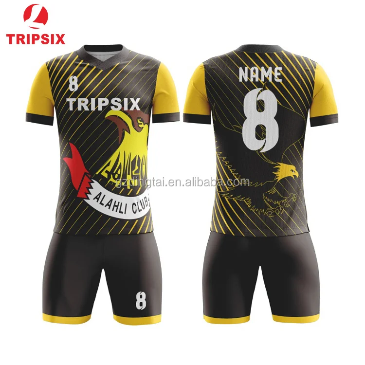 Sell Sublimation Women Yellow Soccer Football Kit