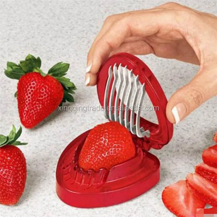 Strawberry Slicer Plastic Fruit Carving Tools Salad Cutter Berry Strawberry Cake 