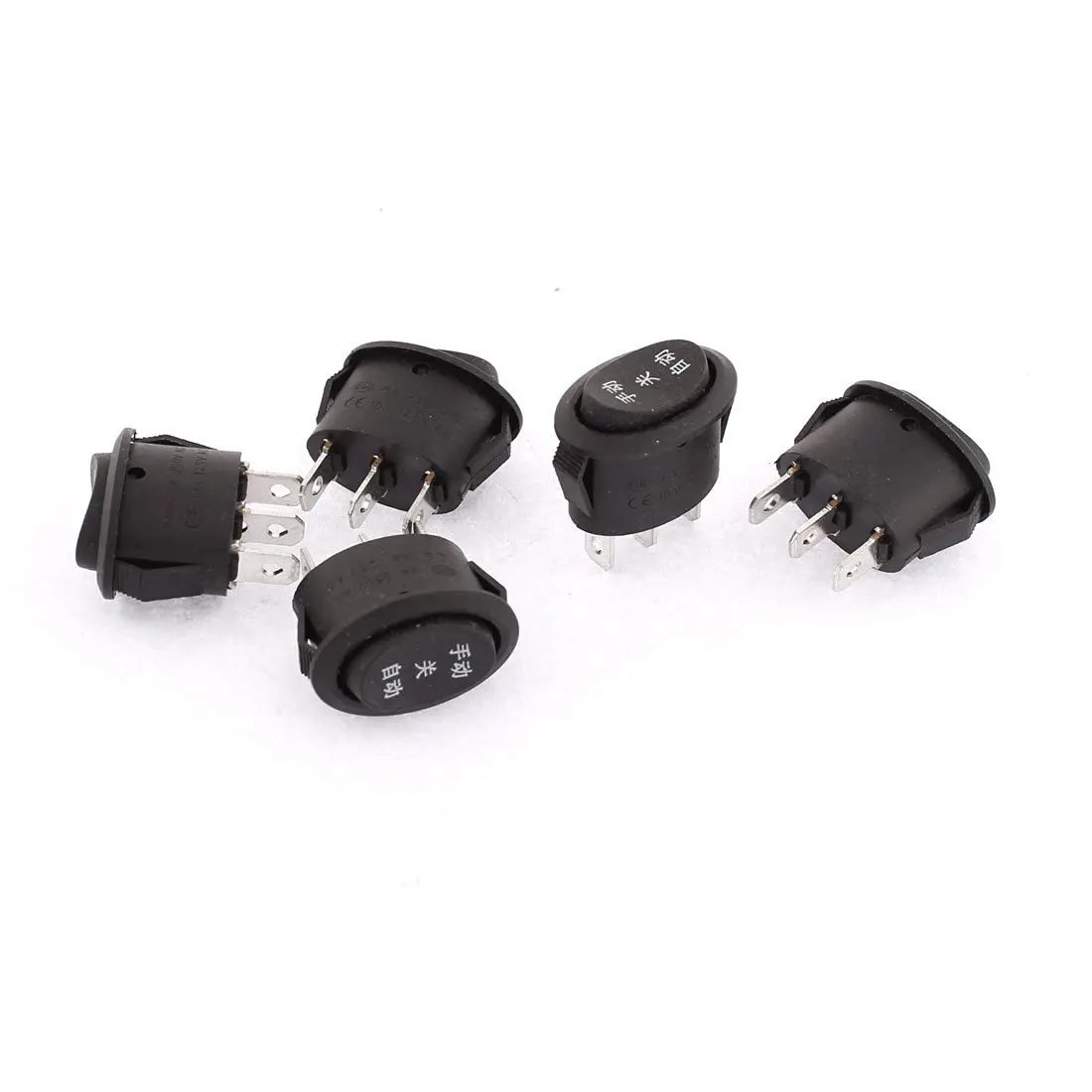 uxcell 5Pcs 3 Position SPDT Oval Boat Rocker Switch AC 250V 6A 125V 10A