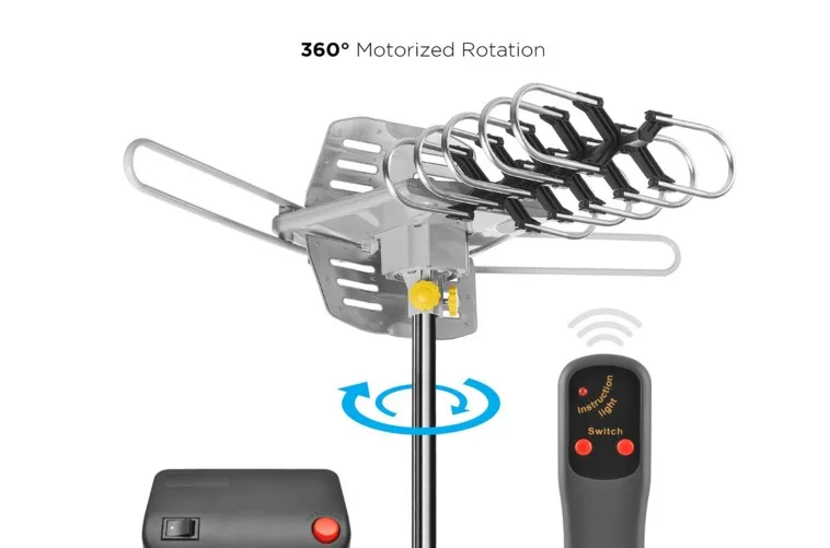 High Gain Telescopic Tv Antenna Outdoor Use Antenna Vhf Uhf Hdtv