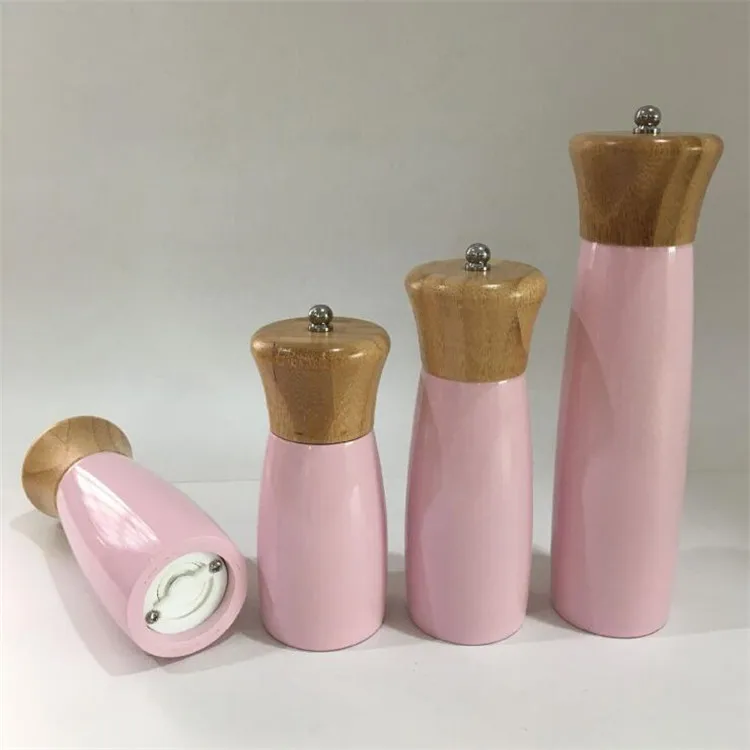 Pink bamboo pepper mills 6