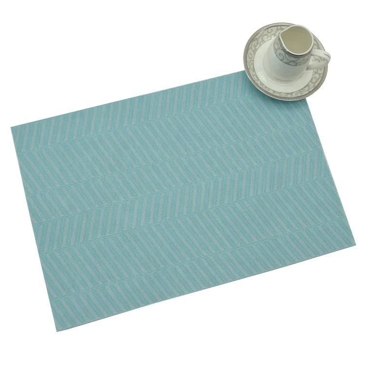 Pvc Square Placemat Custom Cork Blue Table Mat Blue White Placemat For