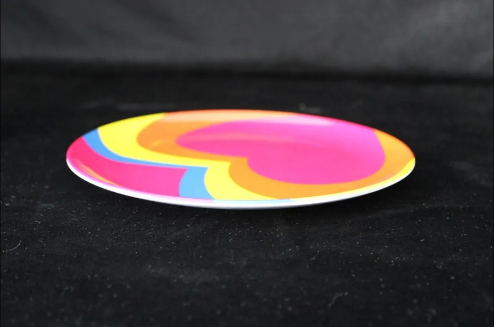 100%melamine peach heart plate