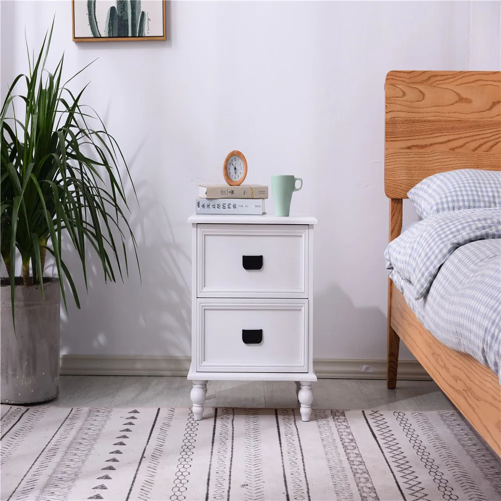 松木床头柜木柜抽屉小床头柜白色床头柜