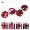 1mm 2mm 3mm red poly glitter for Face Nail Hair Eyes or DIY Crafts
