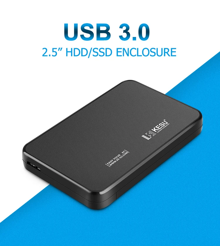 Kesu Hard Disk Enclosure Case 2.5 Inch Sata Usb 3.0 Ssd/hdd 1tb 2tb Hard Drive Box,Support Uasp