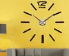 Modern DIY Acrylic Large Wall Clock 3D line Mirror Surface Sticker Home Office Decor