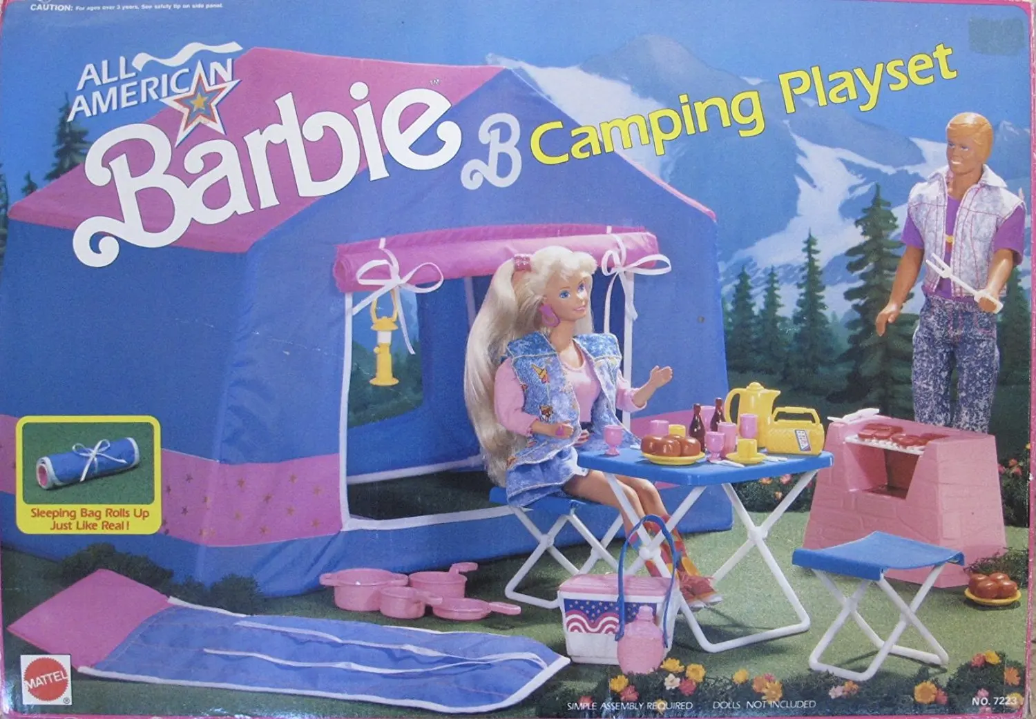 barbie camping doll and tent